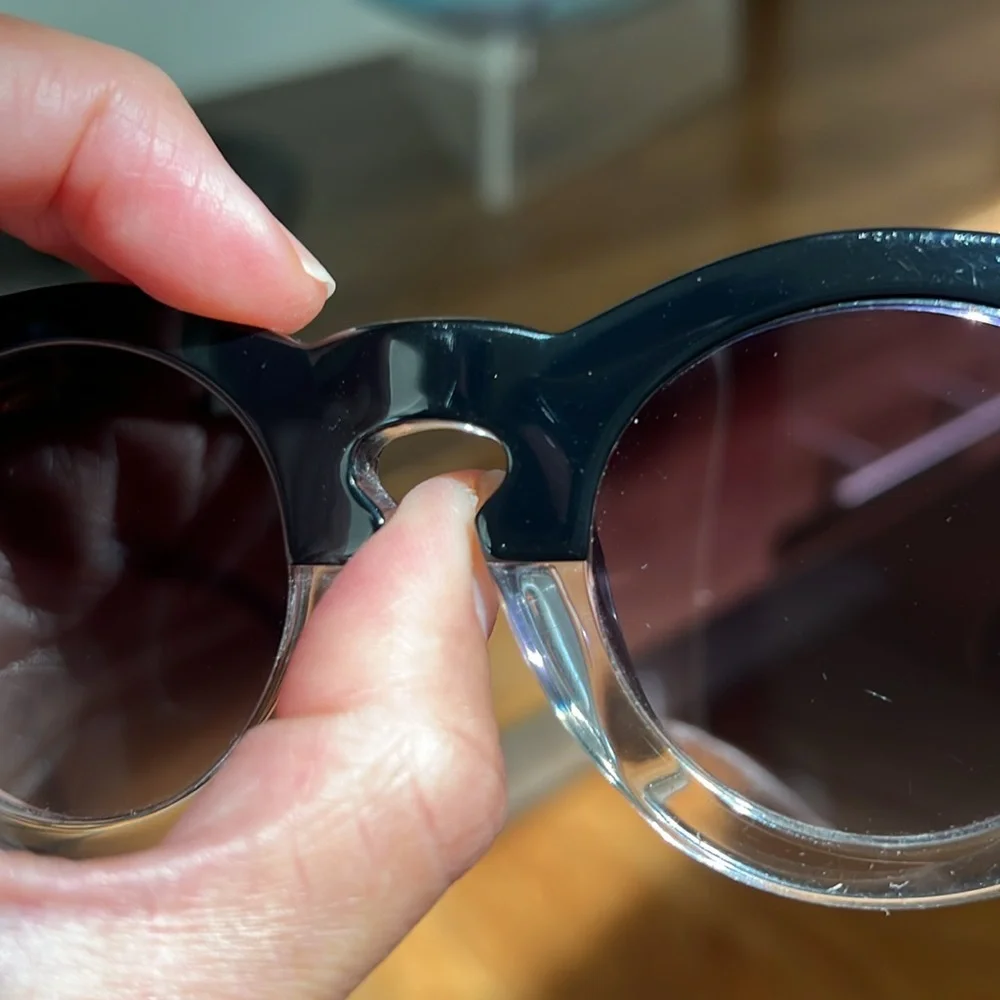 3.1 Phillip Lim Black and Clear Sunglasses